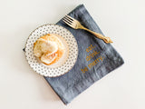 Cotton Imprinted (Gold Glitter) Napkins: eat. drink. be merry.