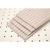 MEEMA Natural Striped Cotton Kitchen Napkins | Made with Upcycled Denim and Cotton | Set of 4